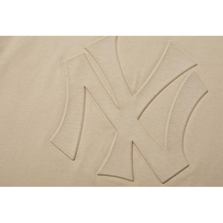New Era SS24 MLB New York Yankees Logo Letter Heavyweight Loose Fit Short Sleeve T-Shirt Men Tops Khaki 14187349