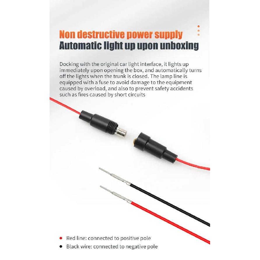 LED Car Trunk Light Strip Automatic On/Off Sensor Ambient Light Bar Waterproof Concealed Installation for Auto Decor Accessories