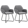 Day and Night - Day and Night Dining Chairs 2 Units Dark Gray Fabric