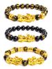 Feng Shui Zwarte Obsidiaan Rijkdom Armbanden Mannen Kleur Veranderende Pi Xiu Armbanden Vrouwen 10mm Draken Mantra Kralen Armband Geluk Sieraden