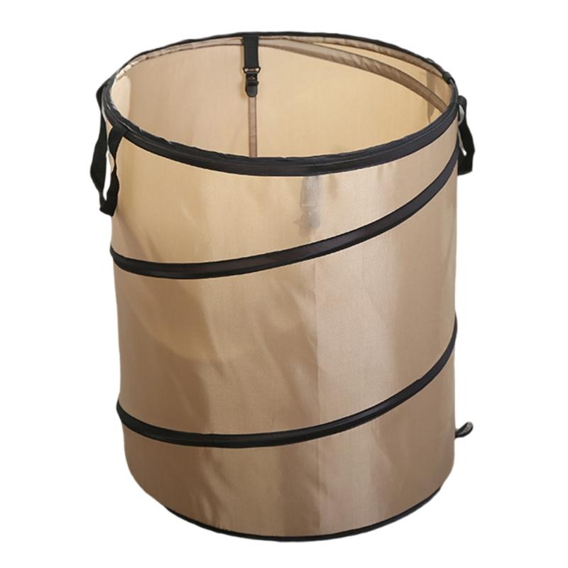 Folding Camping Trash Can Garden Garbage Bag Reusable Yard Waste Bag Portable Garbage Bin Container Enduring