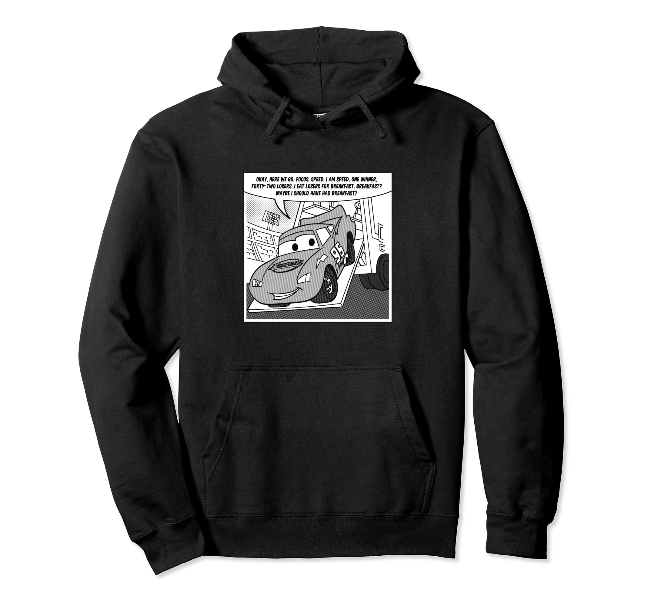 

Disney Pixar Cars Lightning McQueen I Am Speed Comic Panel Hoodie