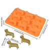 High Quality Silicone Dessert and Treat Molds 9 Cavity Dachshund Shape Mould For Handmade Chocolates And Dessert
