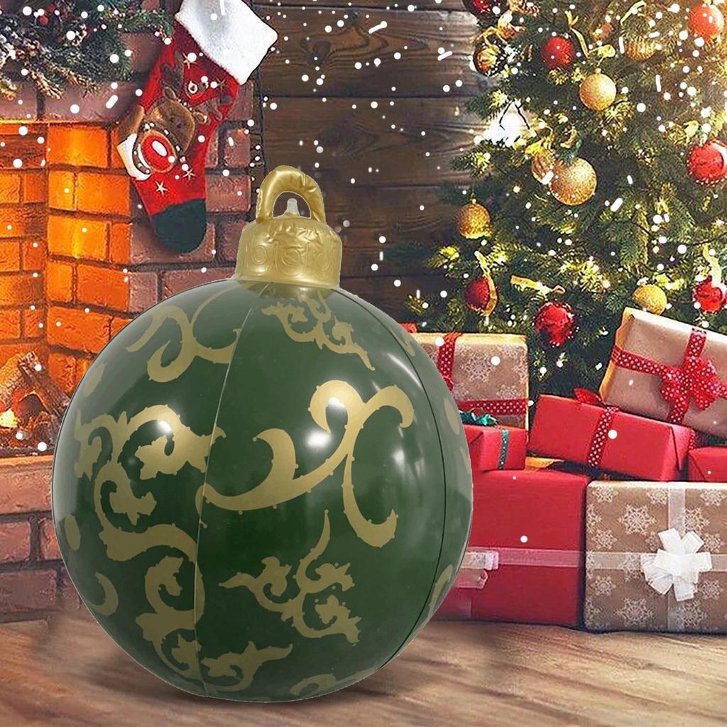 Christmas Decors Ball  23.6 Inch Decoration Ball Outdoor Christmas PVC Inflatable Decorated Ball For Home Christmas Decor