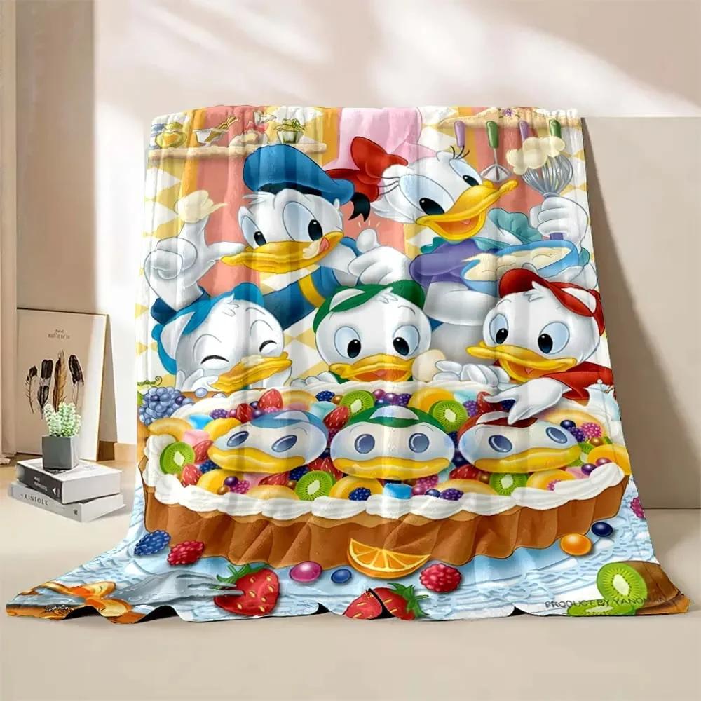 Potdemiel Cartoon Donald Duck Blanket Kids Throw Office Thick Nap Blanket Warm Home Sofa Decor Throw Unisex Kids Boy Girl Gift