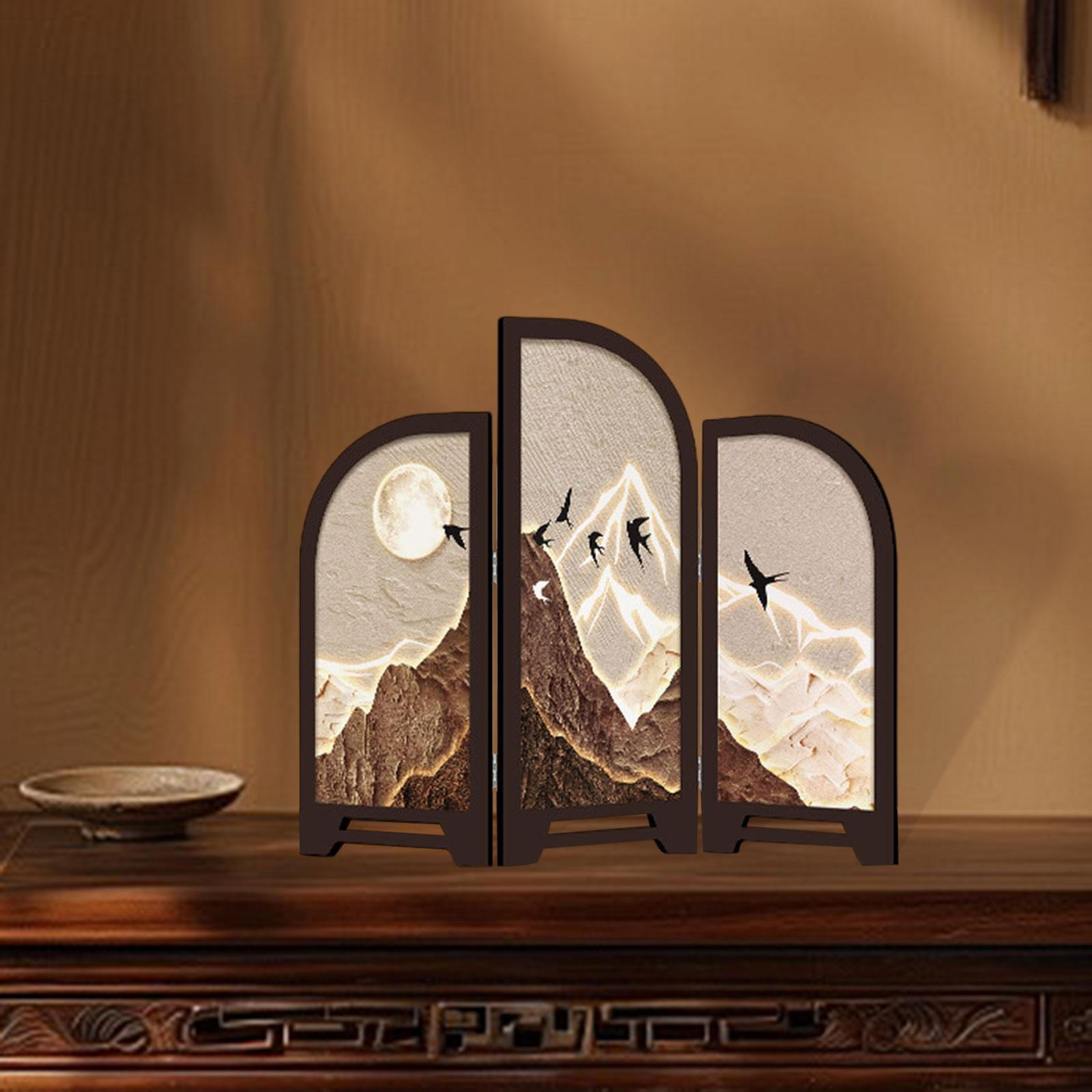 

Трисекційна перегородка-екран для декорування вітальні у стилі фен-шуй Style D