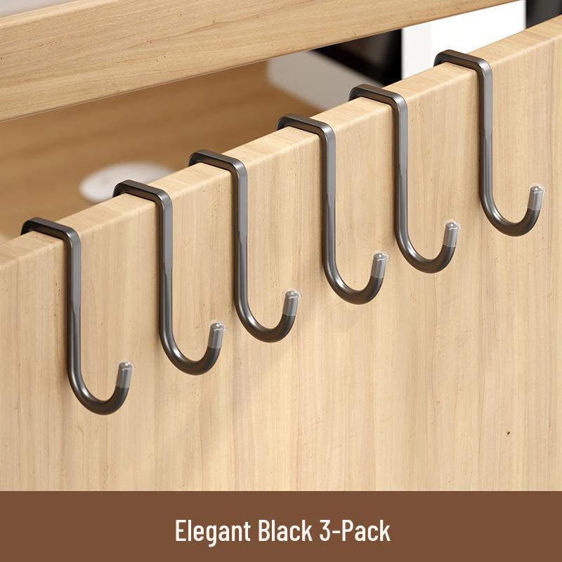 Stainless Steel No-Drill Multi-Purpose S-Shaped Hook for Kitchen, Bathroom, and Dormitory Use