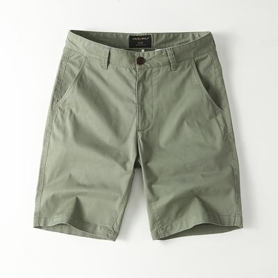 American Shorts, Men's Summer Casual Pants, 5/4, Pure Cotton Casual Pants, Solid Color, Thin Half Cut 5/8 Straight Leg Pants