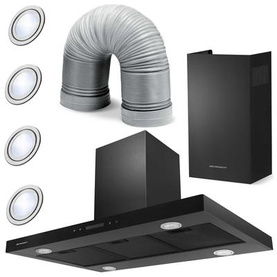 Hotte de cuisine Berdsen BE-90E Noir 90 cm