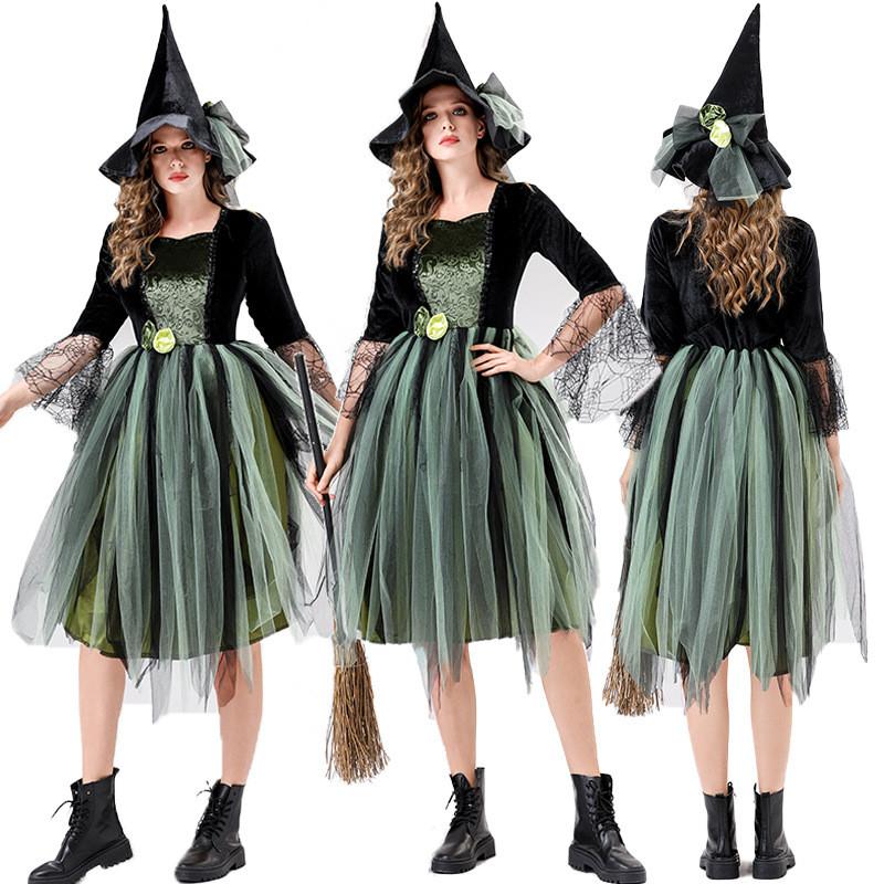 Cosplay Costume Witch With Polyester Material For Halloween And Parties Cosplay