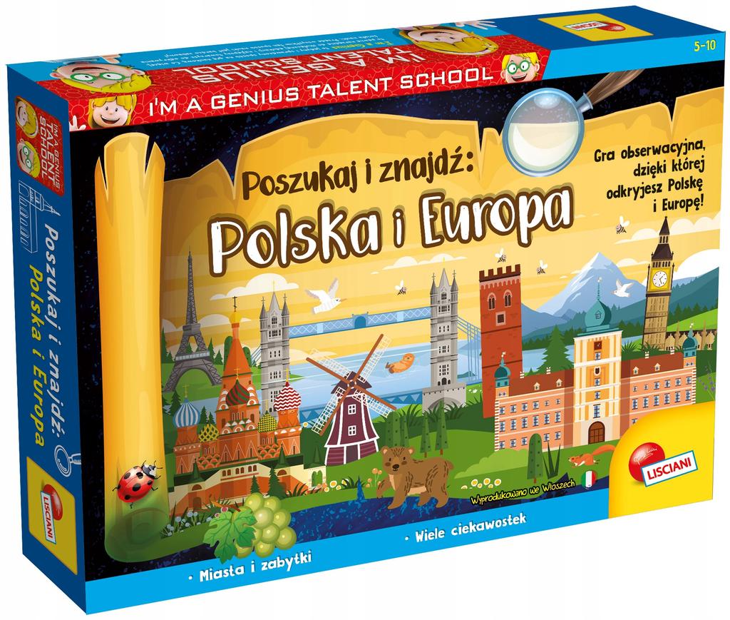 Lisciani i'm genius poszukaj znajdź polska europa edukacyjna gra planszowa