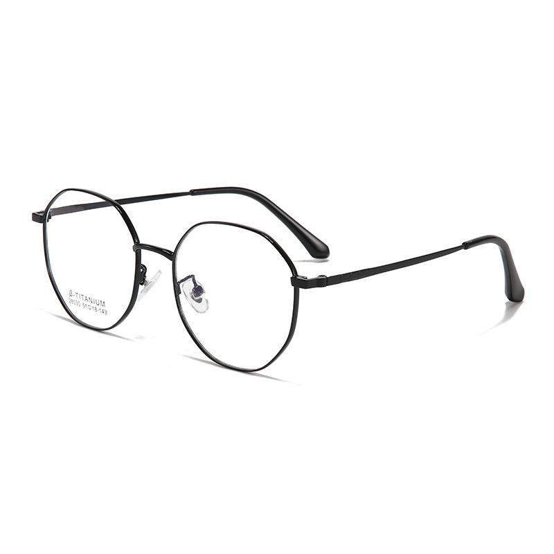Ultra-Light Fashion Retro Polygonal Metal Eyeglass Frames for Myopia