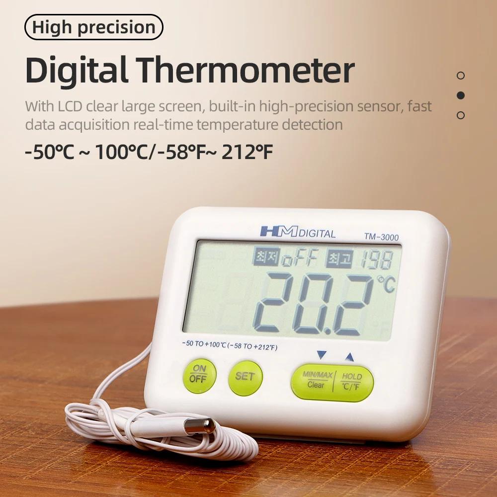 TM-3000 Digital Thermometer Household Mini Temperature Controller Portable Refrigerator Detection Thermometer With Sensor