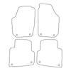 [Blm]Sk007 Red - Set Of Velour Floor Mats To Fit Skoda Roomster 2006-2015 - Red Trim