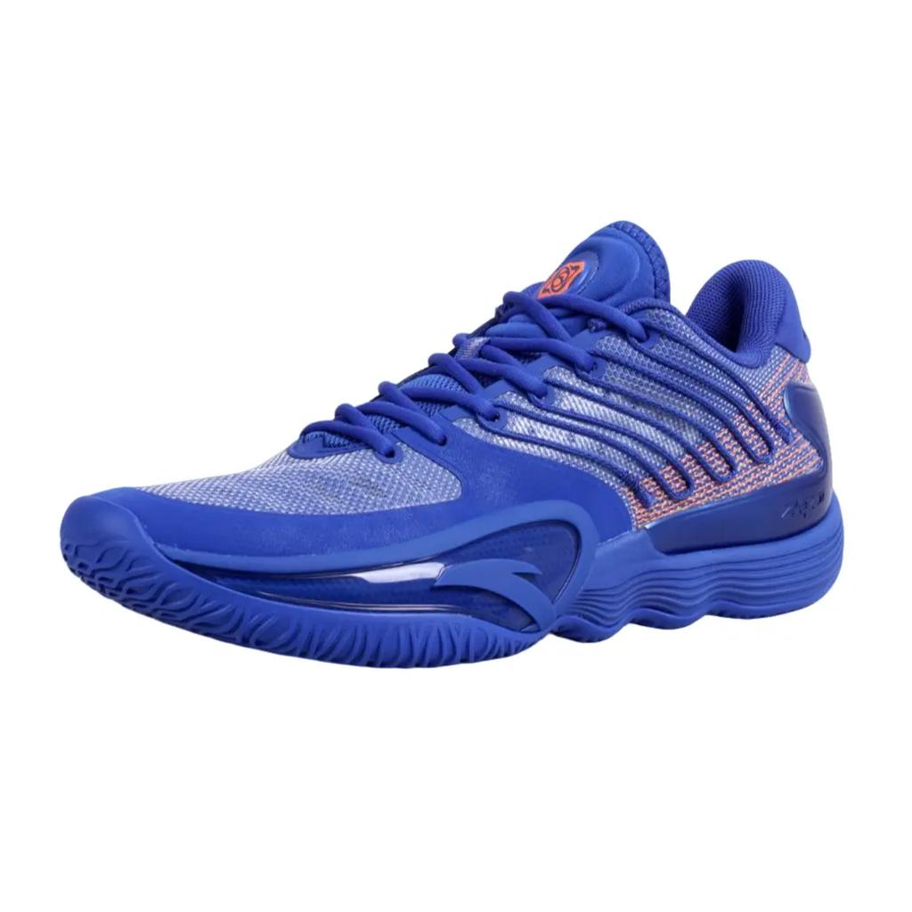 Anta Shunxi 2 Comfortable Trendy Shock Absorbing Wear Resistant Low Top Basketball Shoes Men Sneaker Blue Orange 8125A1107-12
