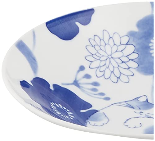 Ceramic Ai Nohohon Cat Curry Plate, Sky 23194