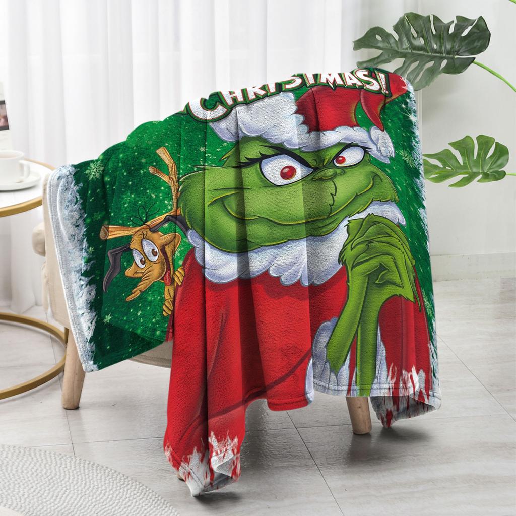 Printed Flannel Blanket Is Thick And Warm For Christmas, Suitable For The Elderly And Children To Keep Warm In Winter