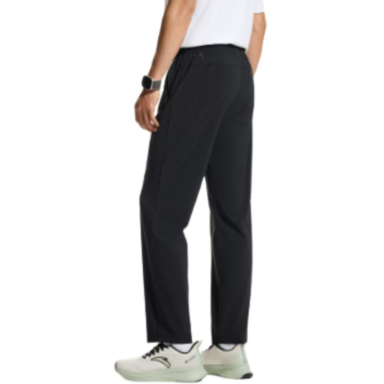 Anta Training Series Solid Color Lace-Up Mid-Waist Breathable Versatile Straight-Leg Sports Pants Men Bottoms 152537509S-3
