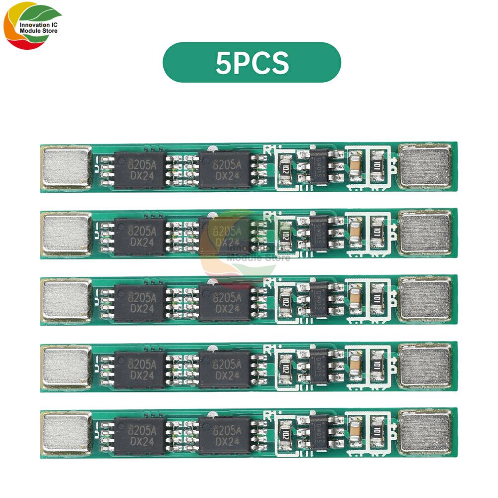 

5PCS 3.7V 4A Lithium Battery Charging Protection Board Module 2MOS BMS 18650 Battery Overcurrent Short Circuit Protection Board