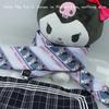 Trendy Arrowhead Type Tie With Kuromi And Sanrio Stripes