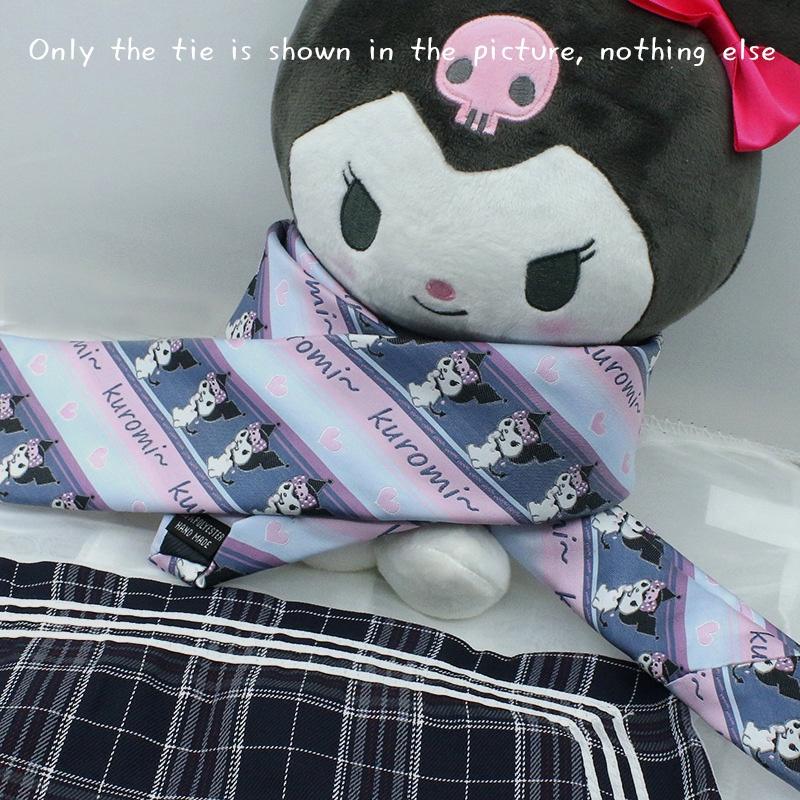 Trendy Arrowhead Type Tie With Kuromi And Sanrio Stripes