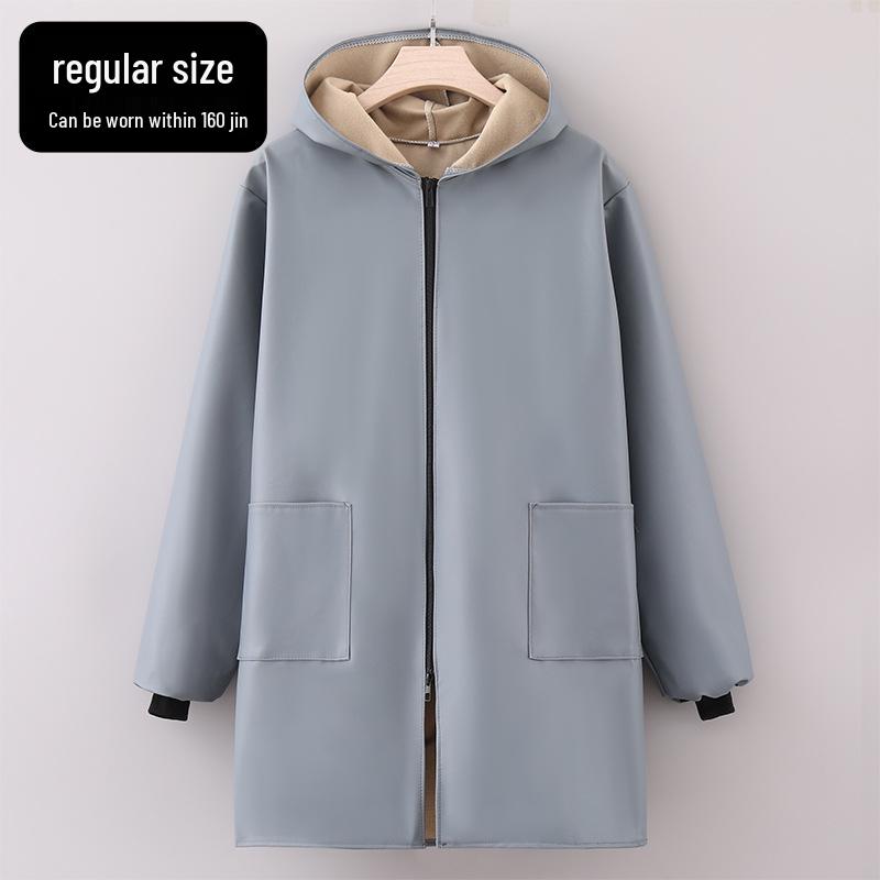 Plus Size PU Leather Waterproof Coveralls - Unisex Long Sleeve Apron for Catering and Workwear