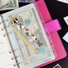 6pcs Frosted PP Binder Pocket Dividers – A6 Cash Envelopes for 6 Ring Budgeting Planner Inserts, Supplies & Accessories