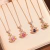 New Hot Brand Vintage Zircon Necklace Luxury Jewelry For Women Designer Pendant 925 Sterling Silver Lady Party Chain Necklaces