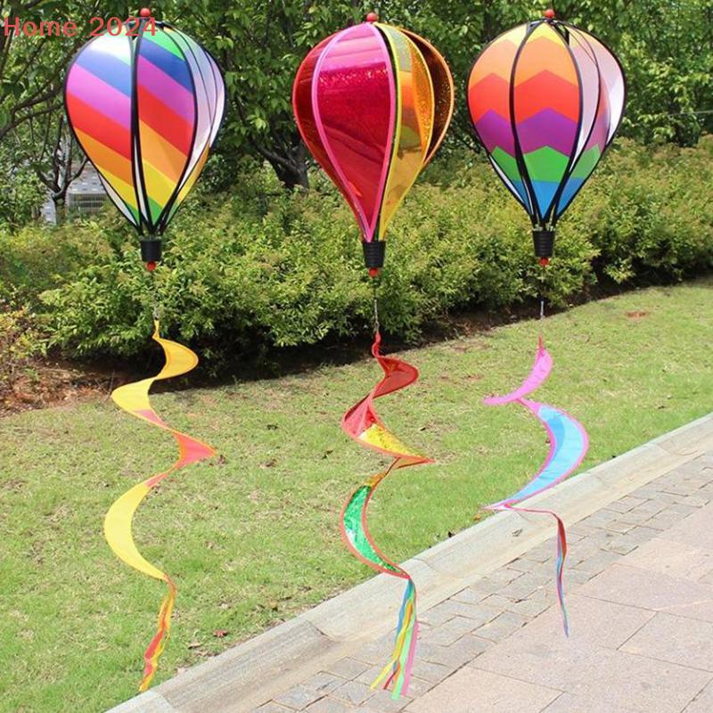 Spirala Eoliană Balon cu Aer Cald Curcubeu Agățătoare Răsucitor de Vânt Moară de Vânt de Exterior Grădină Curte Acasă Festival Sărbătoare Balon