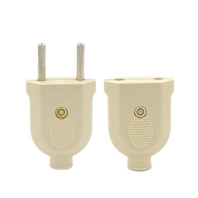 1 pz. Adattatore per presa elettrica CA a 2 pin europeo UE, spina maschio femmina, cavo di prolunga ricablabile, connettore