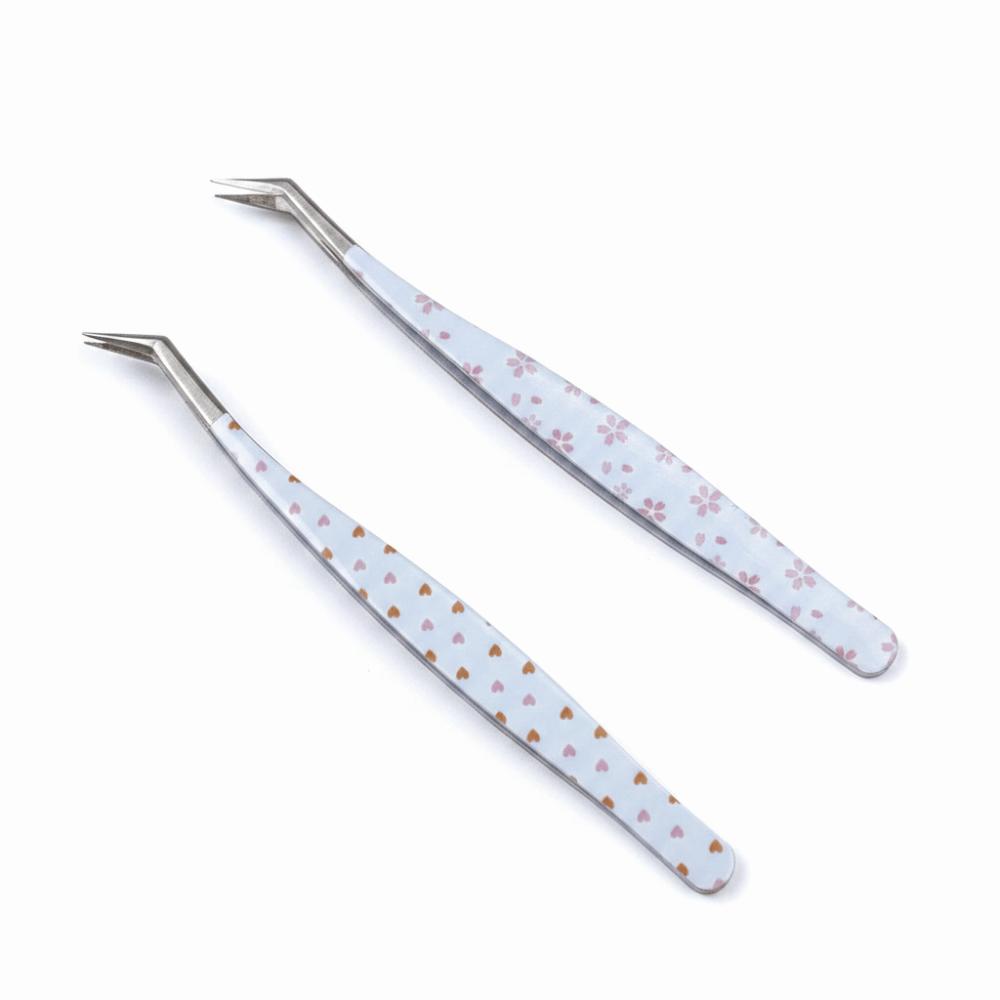 High Precision False Eyelash Tweezers Metal Lashes Extension Tweezer  Miniature Scene Stickers
