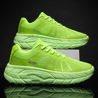 36-45 Primavera y otoño Fondo de pareja zapatos deportivos ligeros para correr zapatos de mujer de Color de fondo grueso para hombres superventas