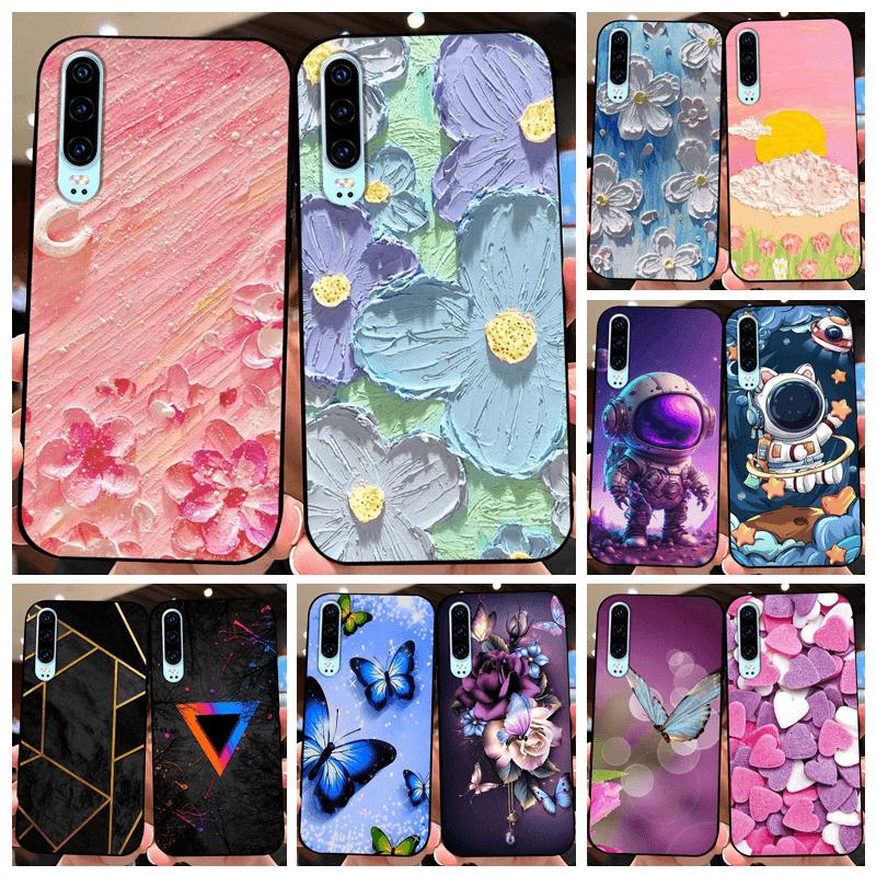 For Huawei P30 Pro Case P 30 Fashion Painted TPU Silicone Soft Phone Cover For Huawei P30 lite Coque Bumper Nova 4e Funda Capa
