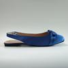 Blue Satin Shoes Women Lightweight Ballet Flats Spring Summer Dress Party Shoes Elegant Office Lady Plus Size 43