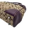 Used COACH Handbag Hamptons Signature CarryallHandbag beige/purple canvas/leather Women