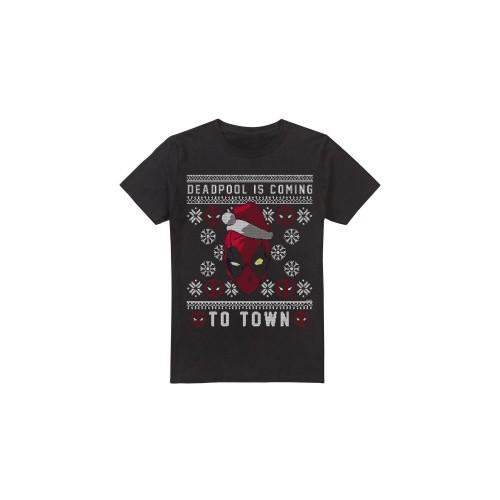 Deadpool Mens Coming To Town T-Shirt
