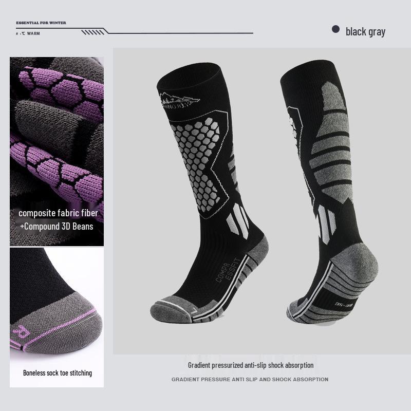 

Унисекс Термокомпрессионные лыжные носки - Нескользящие, Быстросохнущие, Дышащие и Влагоотводящие для Активного отдыха 35-39