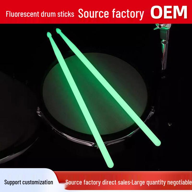 Leuchtende 5A Anti-Rutsch Plastik Drumsticks mit farbigen Griffen für Jazz- & E-Drum-Übung.