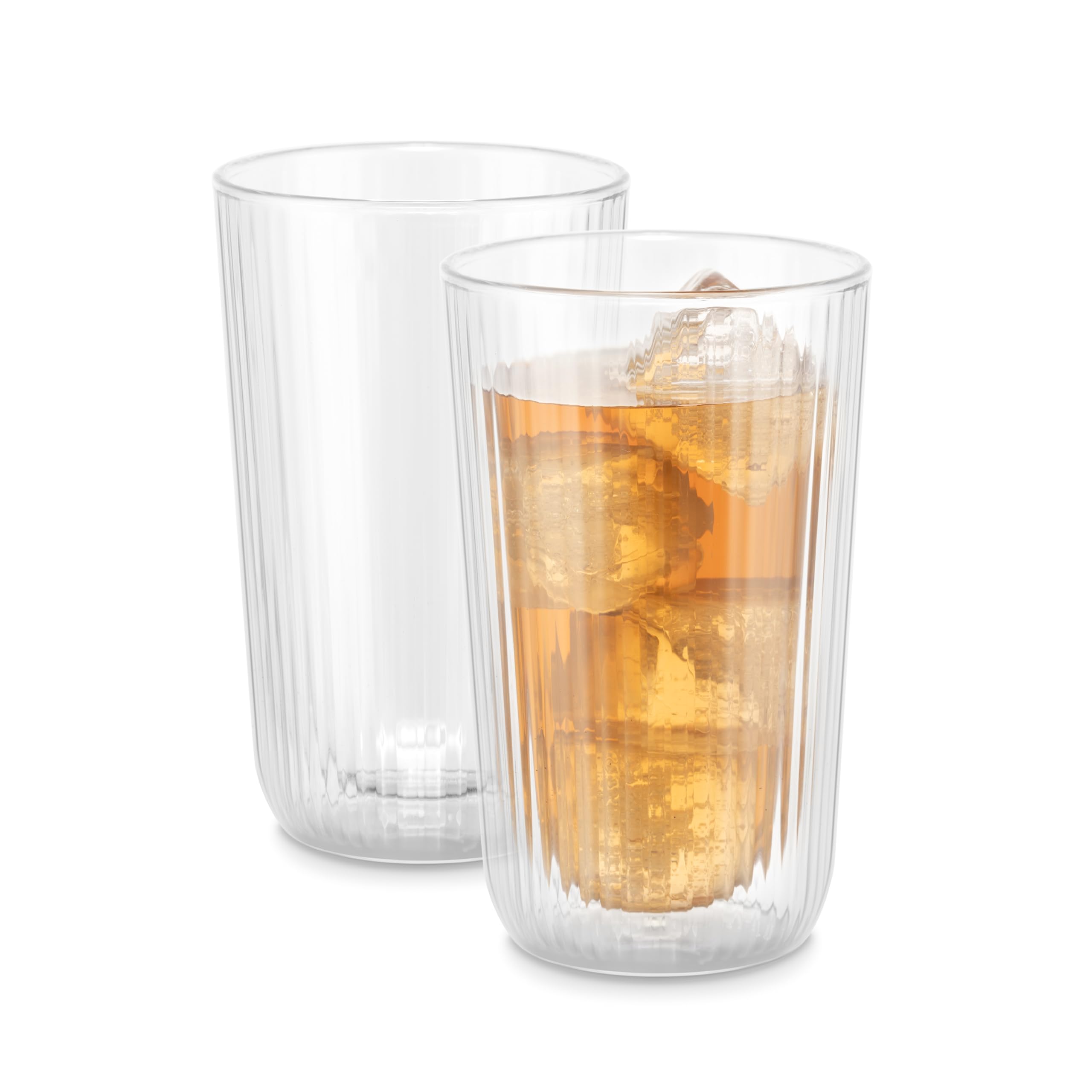 BODUM DOURO Set of Insulates Against Cold and Hot and Freezer Authentic Product Double-Walled Glasses, 350ml, 2, Drinks, Double-Walled,