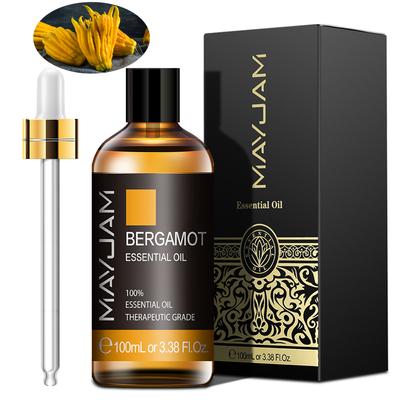 MAYJAM 100ML Bergamot Essential Oils for Aromatherapy Diffuser Moisturizes Skin Care Massage Yoga Relaxation Relieve Pain Sterilization