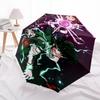 1pc My Hero Academia Izuku Midoriya & Ochaco Uraraka Outdoor Umbrella - Automatic Opening/Closing, Portable 3-Fold Design with Iron Frame - Perfect Gi