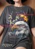 Bald Eagle American Eagle Bird Of Prey Comfort Colors® Tshirt, Wildlife Nature Majestic Animal Sunset Clouds Vintage Retro Tee