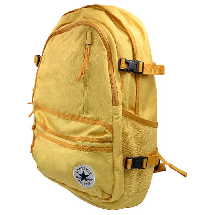 Converse Logo Zipper Closure Polyester Backpack Unisex Backpack Yellow 10021138-A27