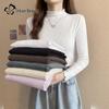 Women's Brushed Thermal Long Sleeve Crew Neck Base Layer with Lettuce Edge