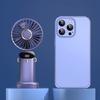 Usb El Tipi Mini Fan Katlanabilir Taşınabilir Boyundan Askılı Fanlar 5 Hızlı Usb Şarj Edilebilir Fan Telefon Standı ve Ekran ile