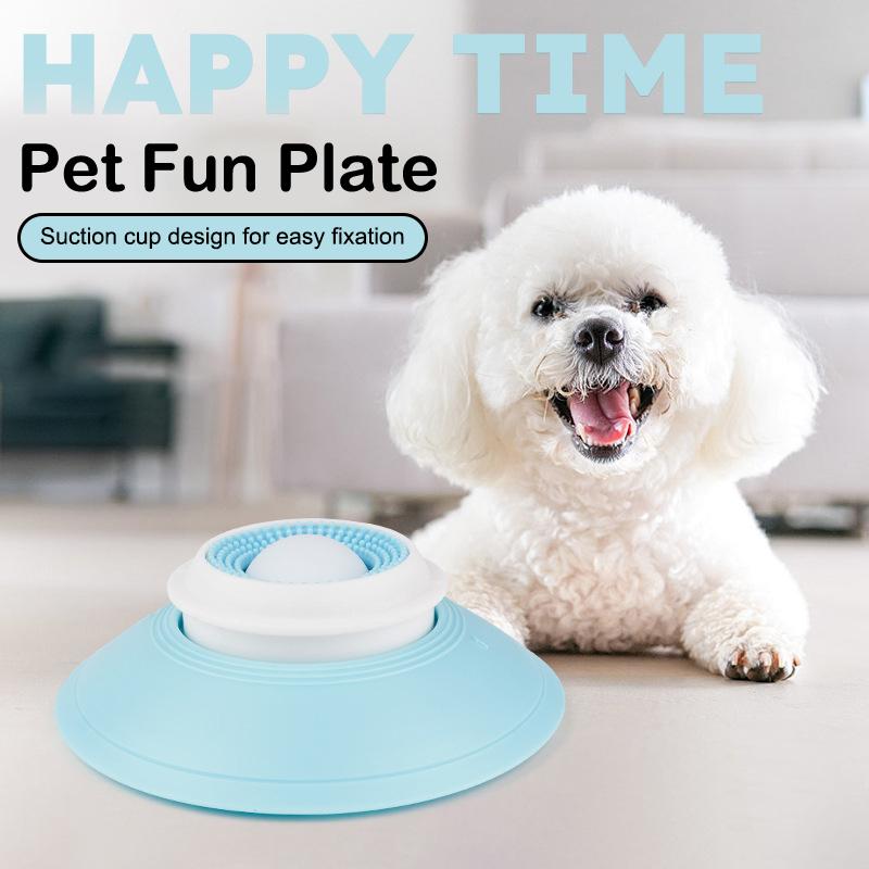 Dog Cat Licks Toys For Liquid Food, Anxieties Relief Slow Feeder Dog Lick Ball Treat Dispenser, Non-Slip Licking Bowl