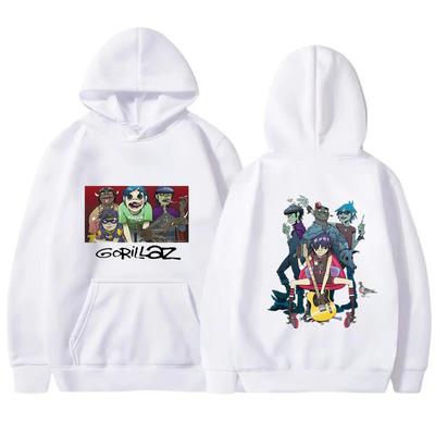 Unisex Vintage Y2K Oblečení Hudební Kapela Gorillaz Pánská Móda Tištěná Mikina s Kapucí Mikina Harajuku Anime Mikina