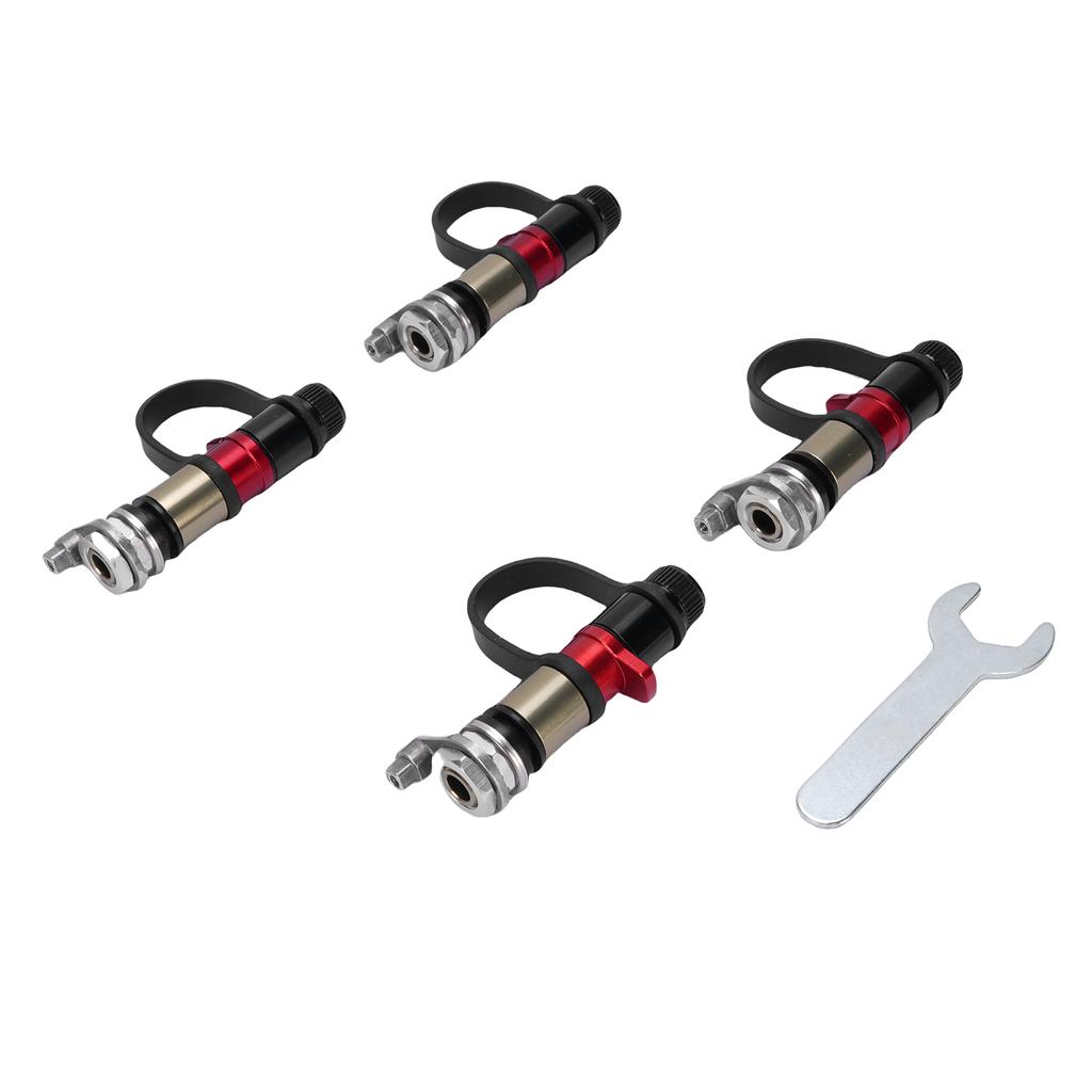 4 Pcs Tire Deflator Valve Kit Auto Stop Quick Deflation Supports Pressure Sensor Installation Tire