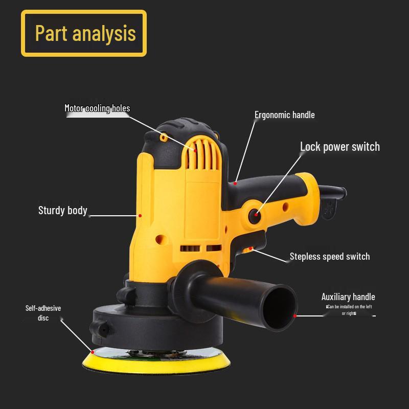 Electric Car Polisher: Waxing, Scratch Repair, Glazing, and Grinding Tool