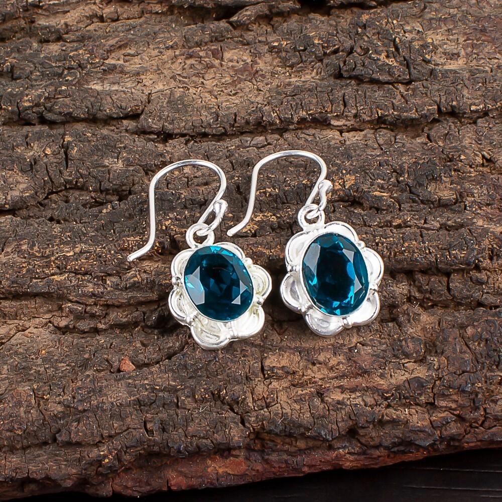 

Натуральный Апатит Драгоценный Камень 925 Стерлинговое Серебро Ювелирные Изделия Ручной Работы Серьги 1.30 EE-11-12